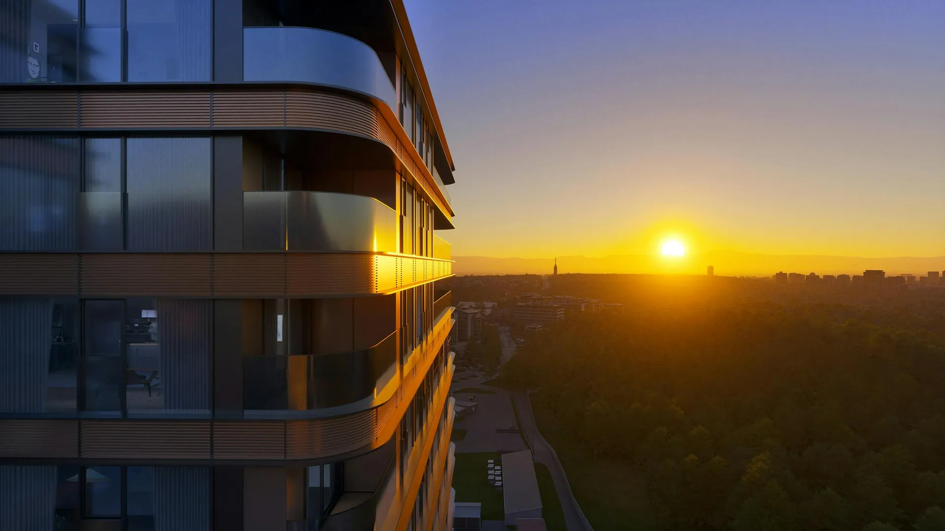 Modelo digital 3D del desarrollo inmobiliario para ventas