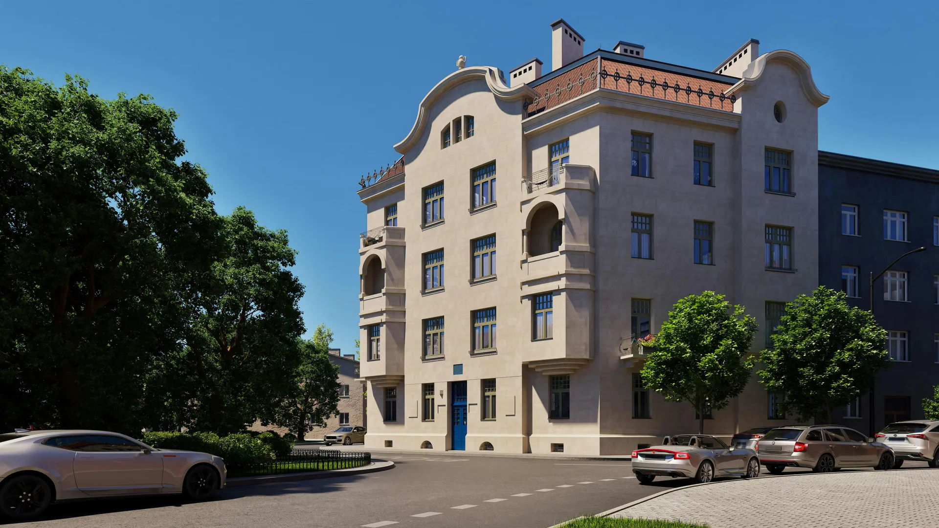 Interactive architectural visualization showcasing historic preservation and modern residential standards in Krakow